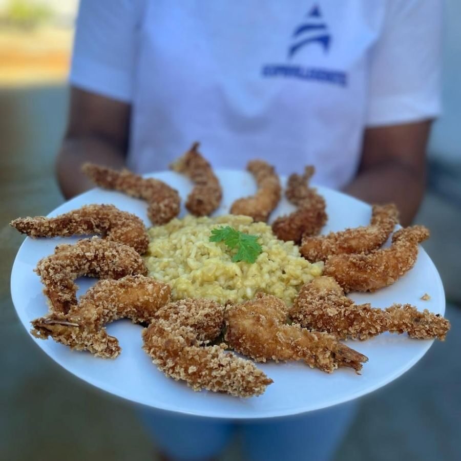 Risoto de camarão